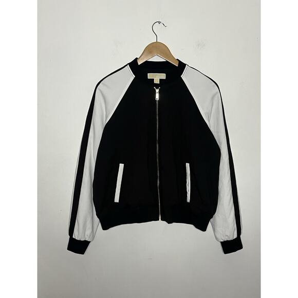 MICHAEL Michael Kors Color Block MKGO Bomber Jacket Women’s Medium MSRP $140 - Picture 2 of 6